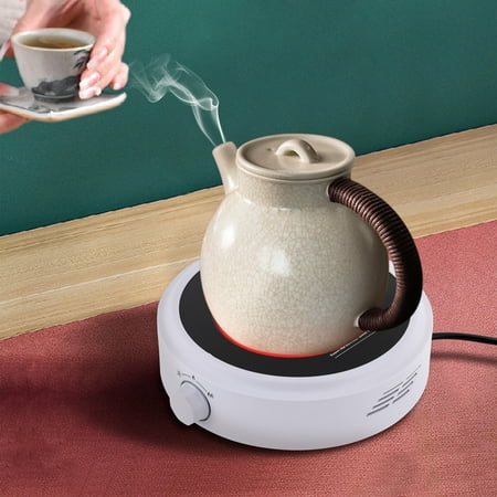 700W 110V Electric Mini Stove Portable Hot Plate Coffee Milk Heater White