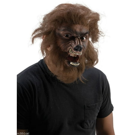 Werewolf Wolfman Face Makeup Hair Kit Appliance Latex Face Wolf Prosthetic