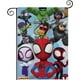 thumbnail image 1 of Spidey y sus Sorprendentes Amigos-bandera de jardín temática. Regalo perfecto para fans, amigos y familiares, ideal para actividades al aire libre y decoración de fiestas.28CM*45CM, 1 of 5