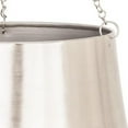 thumbnail image 5 of DecMode 5", 7"H Round Silver Metal Hanging Dome Wall Planter with Chain (2 Count), 5 of 11