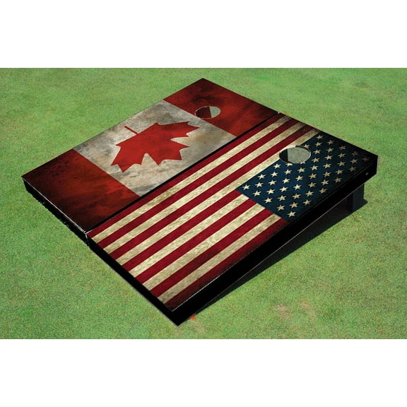 American Flag & Canadian Flag Themed Cornhole Boards