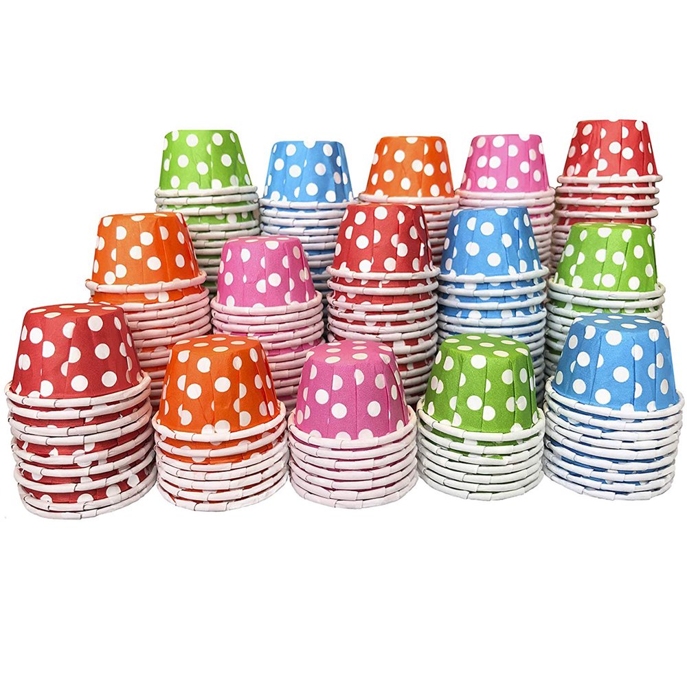 250 Paper Taster Cups Sample .5 Ounce Souffle Cups Multicolor