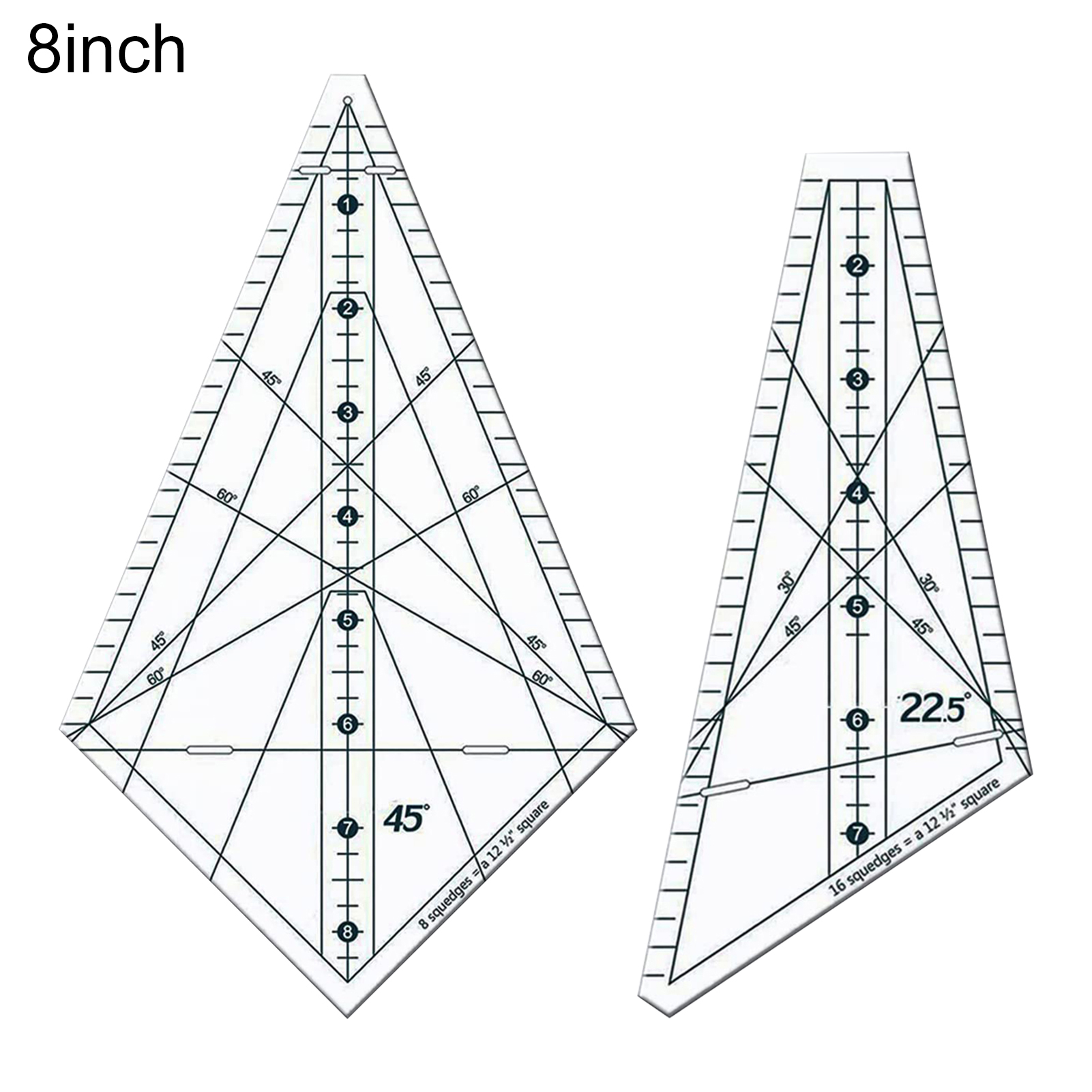 Biplut 2Pcs/Set Practical Clear Scale Art Ruler Accurate Reliable