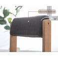 thumbnail image 4 of Guyou Farmhouse Dining Chair Set of 2, Linen Upholstered Kitchen Chair with Adjustable Back, Wooden Armless Accent Side Chair, Charcoal, 4 of 7