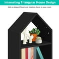thumbnail image 4 of 3th Floor Corner Bookshelf 35.4inch tall N-shaped bookcase Open Etagere Bookcase Freestanding Wood Grain Bookcase Streamlined Bookcase Industrial Storage Bookcase Suitable for living room, home, 4 of 9