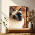 thumbnail image 6 of Siamese Cat Watercolor Canvas Wall Art，Elegant Pet Decor for Living Room Bedroom Office Study Dining Room Cafe, 6 of 8