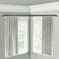 thumbnail image 4 of 3/4" Dia Adjustable Corner Window Double Curtain Rod 28 to 48" (each side) in Black with Matthias Finials,(4788-282-CR), 4 of 4