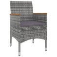 thumbnail image 3 of vidaXL Patio Dining Set Outdoor Table and Chair Set Poly Rattan and Glass, 3 of 7