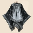 thumbnail image 5 of Women's Beautiful Retro Style Poncho Capes Boho Shawl Wraps Ruana Printed Tassel Cardigan Scarf for Spring Winter, 5 of 5
