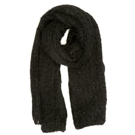 - Sakkas Grecia Women's Solid Long Extra Soft Textured Winter Scarf - Black - OS