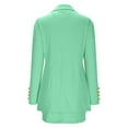 thumbnail image 4 of ZQUUVOU Women's Lapel Callor Print Sleeve Turndown Collar Casual Short Skirt Suits Mint Green, 4 of 5