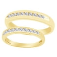 thumbnail image 2 of AFFY White Natural Diamond His and Hers Wedding Band Ring Set in 14K Yellow Gold (0.63 Cttw), 2 of 2