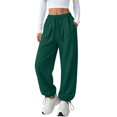 thumbnail image 4 of LIZUOJUN Wide Leg Sweatpants for Women High Waisted Baggy Casual Drawstring Lounge Pants with Pockets for Fall Winter L, 4 of 9
