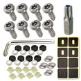 thumbnail image 1 of Mistayd Stainless Steel License Plate Screws- Rustproof Plate Screws for Fastening Front or Rear Plate Frame Holder Cover. License Plate Security Screw with Black Caps (Anti-Theft Self Tapping Screws), 1 of 5
