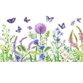 thumbnail image 1 of Leutsin Lavender Butterfly Plant Flower Wall Sticker Window Decoration Wall Sticker, 1 of 9