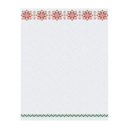 UPC: 0601952150487 | Great Papers! Holiday Stitch Stationery Paper – 80 Sheets  red
