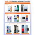thumbnail image 6 of Volport Magnetic Phone Holder for Car, Industrial-Strength Suction Cup Phone Mount Windshield Dashboard, Strong Magnets Adjustable Phone Mount for Phone, Requires Metal Plate (3 Included) for Use, 6 of 7