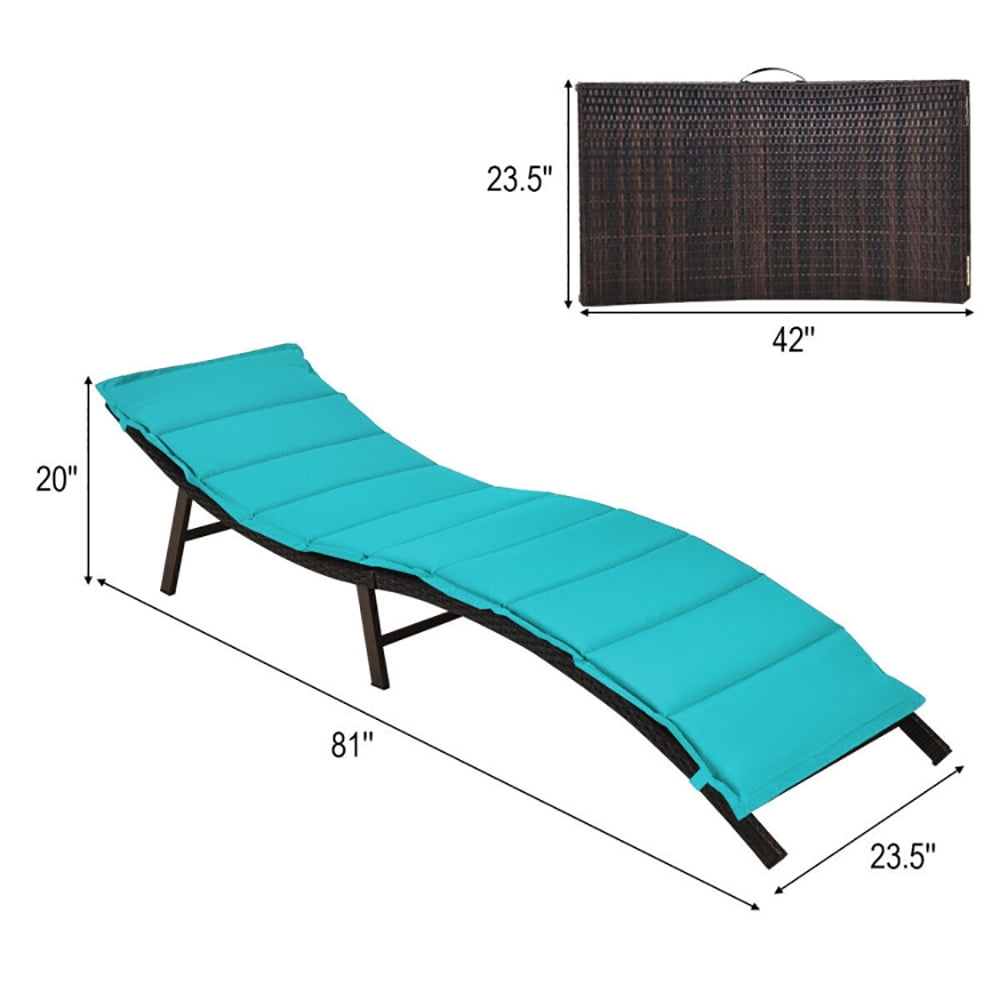 Aimee Lii 2Pcs Folding Patio Lounger Chair, Beach Lounge Chair for Outdoor, Patio Loungers, Turquoise Aimee Lii 2Pcs Folding Patio Lounger Chair, Beach Lounge Chair for Outdoor, Patio Loungers, Turquoise