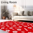 thumbnail image 2 of ODIKA 4'x6' Machine Washable Non-Slip Area Rug, Tis Season Peppermint Splash Bathtub High Traffic Rug with Pad, Red, 733305, 2 of 8