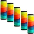 thumbnail image 1 of Etiquetas de equipaje Gowraps, envoltorio de neopreno con asa, paquete de 5, arcoíris, 1 of 8