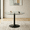 39.7" Black, variant on Hi loPres 35-Inch Round Dining Table, Modern Tempered Glass Top with Silver Chrome Pedestal Base for Kitchen