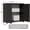 Black-1 Shelf, variant on Hemoton Resin Outdoor Storage Cabinet, 34"x 15"x 34" Horizontal Storage Shed with Floor, Lockable Waterproof Patio Garden Storage Box,All Weather Indoor/Outdoor Storage,DIY Usage,White