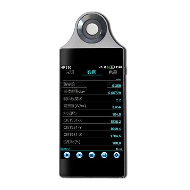 HP320/HP330 Portable Spectrometer Spectral Illuminance Meter, Color Temperature Meter Handheld Spectral Analyzer 380-780nm