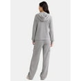thumbnail image 2 of Time and Tru Women's Waffle Hoodie and Pants Set, 2-Piece, Size S-XXXL, 2 of 3
