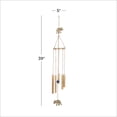 thumbnail image 3 of DecMode 39" Gold Metal Indoor Outdoor Embellished Elephant Windchime with Glass Beads and Pipe Bells, 3 of 8