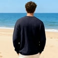 thumbnail image 5 of Dealovy Sweatshirts for Men Long Sleeve V Neck Basic Pullover Mens Casual Sports Shirts Homewear Regular Fitted Sweaters, 5 of 5