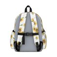thumbnail image 2 of Sunflower White Pattern Backpack for School, Cute School Bag with Adjustable Shoulder Straps and Padded Back, 13.4"x11"x4.7", 2 of 4