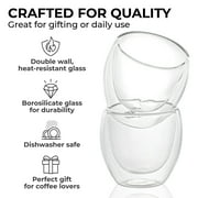 Small Glass Espresso Cups 3oz, Kaffe, Set of 2