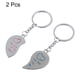 thumbnail image 3 of 2Pcs Rhinestone Decor Heart Pendant Lover Keychain Keyring, 3 of 5