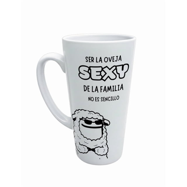 Taza de cerámica 500 ml. diseño divertido Ser la oveja sexy de la familia no es sencillo regalo original
