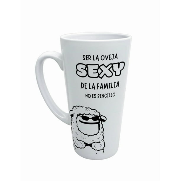 Taza de cerámica 500 ml. diseño divertido Ser la oveja sexy de la familia no es sencillo regalo original