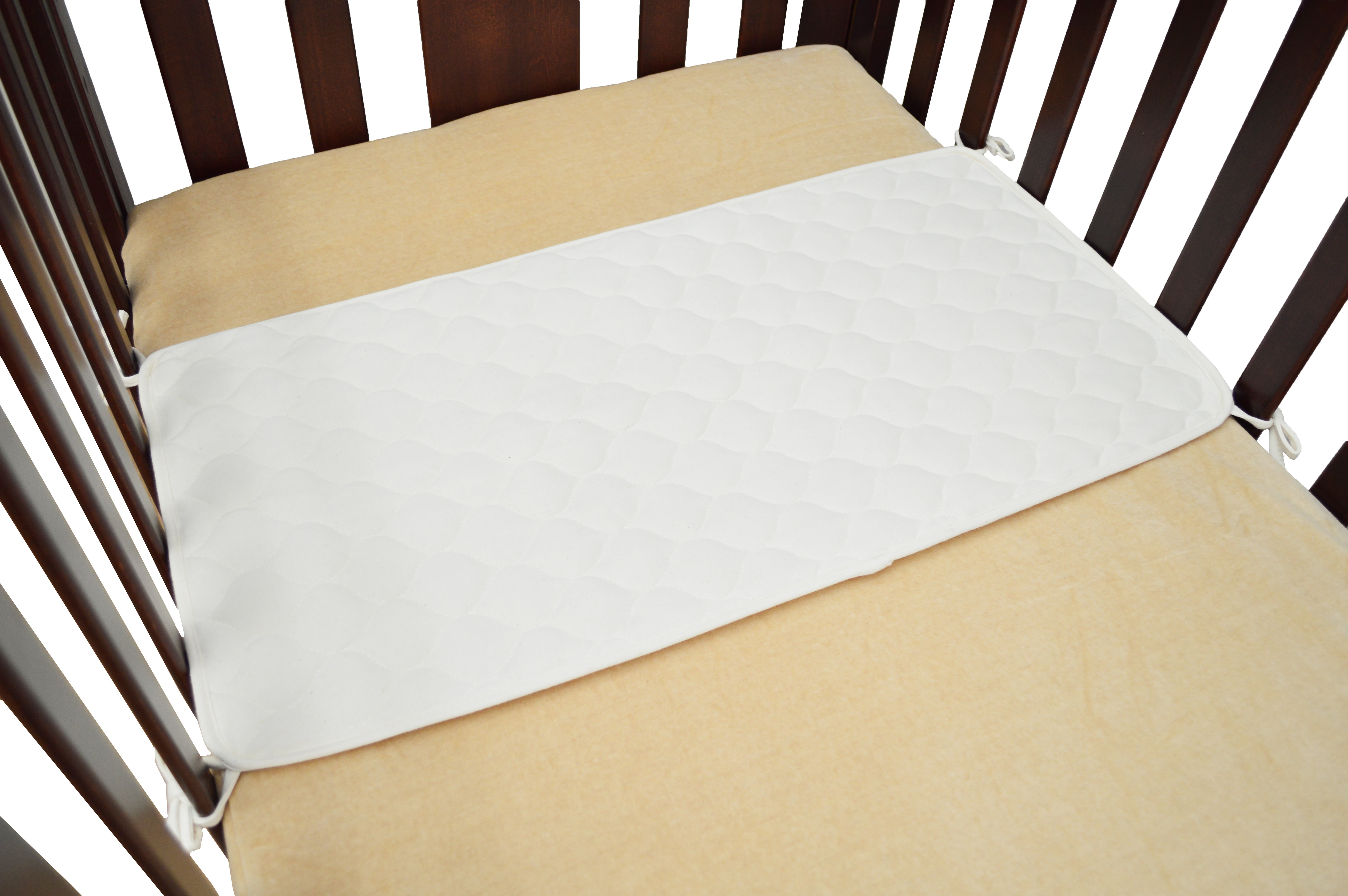 NoJo Crib Sheet Saver Liner Protector Brown Soft Quilted Water Resistant  13x28