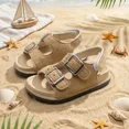thumbnail image 2 of Meckior Toddler Boy Sandals PU leather Soft Sole Shoe Anti-Slip Shoes for Little Kids, 2 of 8