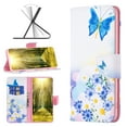 thumbnail image 4 of Feishell for iPhone 15 Pro (6.1 inch) Case,Fashion Painted Pattern PU Leather Shockproof Magnetic Clasp Flip Cover with Card Slots Kickstand Wallet Phone Case,H-Butterfly & Flower, 4 of 8