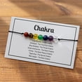 thumbnail image 1 of Seven Chakra Stone Bracelet - Yoga Meditation Anxiety Relief Jewelry Gift with Smooth Round Shape Beads, 1 of 4
