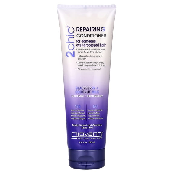 GIOVANNI 2chic Repairing Conditioner, 8.5 oz. Blackberry & Coconut Milk (Pack of 1)