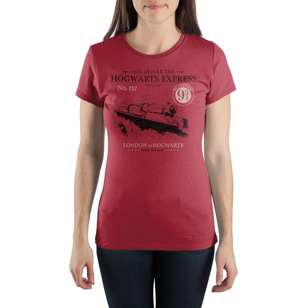 Harry Potter Platform 9 3//4 Kings Cross Hogwarts Express Burgundy Mens T-shirt