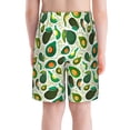 thumbnail image 3 of Cauagu Green Avocado (2) Print Swim Trunks for Men,Youth Boys Swim Shorts Compression Liner Beach Shorts Boys' Swimming Shorts 7-20 Years Bathing Suit-X-Large, 3 of 7