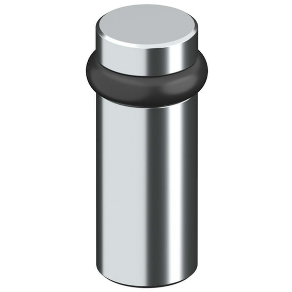 DELTANA Round Universal Floor Bumper 3", Solid Brass (Polished Chrome)