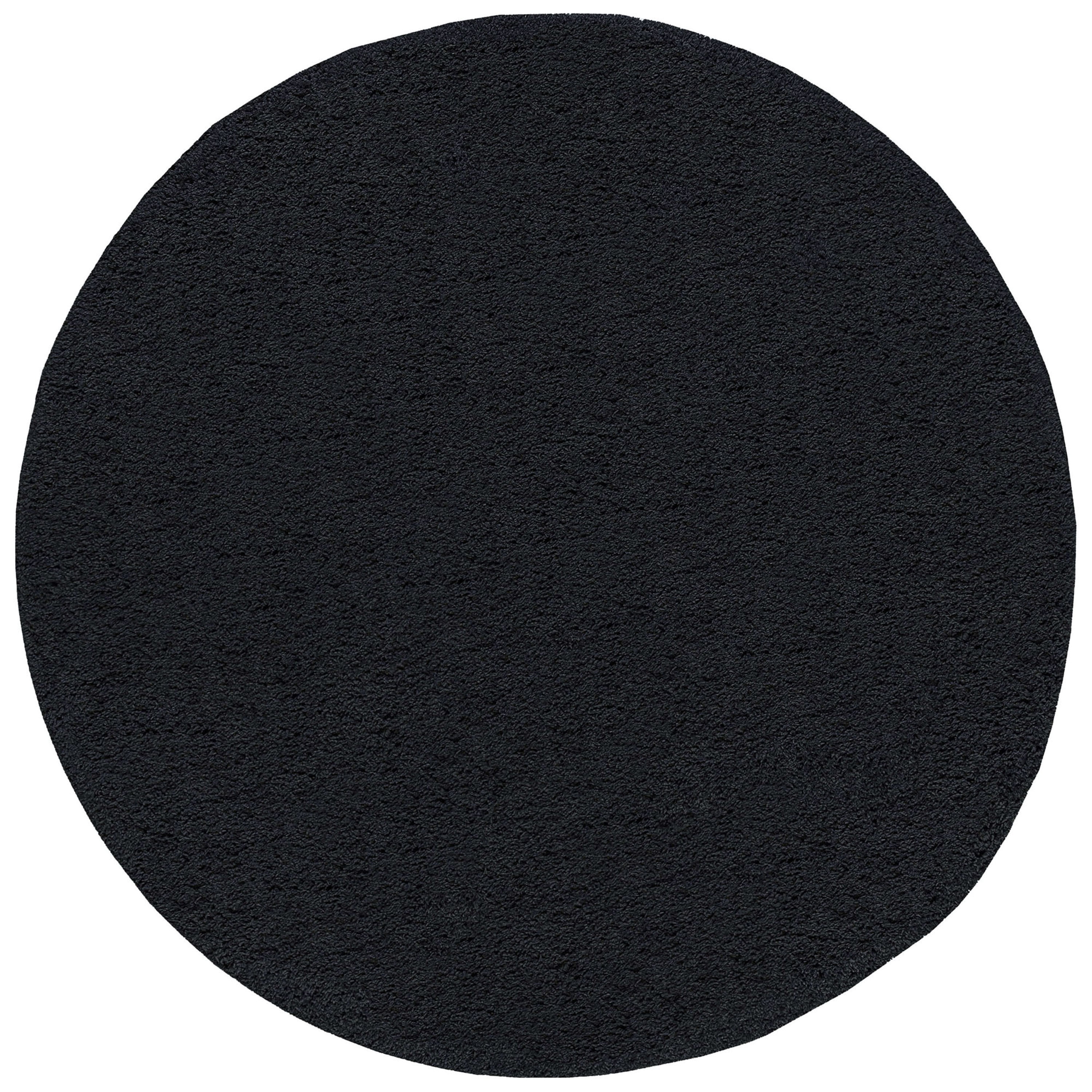 6ft Round Modern Dark Gray Round Area Rugs for Living Room | Bedroom Rug | Dining Room Rug | Indoor Entry or Entryway Rug | Kitchen Rug | Alfombras para Salas 5'3'' Round