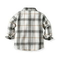 thumbnail image 4 of PINQI Kids Birthday Tops Toddler Boys Long Sleeve Winter Bow Shirt Tops Coat Outwear For Babys Clothes Plaid White, 4 of 7