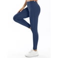 thumbnail image 4 of CAIVO Women Flare Leggings For Yoga Pants High Waisted Bootcut Casual Stretch Solid Color Athletic Gym Pilates Running Fitness Trousers , Navy, 4 of 5