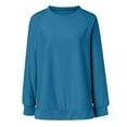 thumbnail image 4 of Bovemsi Womens Sweatshirts Women's Oversized Crewneck Long Sleeve Pullover Shirts Side Zipper 2025 Fall Clothes Winter Fashion Clothes, 4 of 7