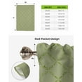 thumbnail image 6 of Sage Green Rhombus Plaid Tie Up Curtains for Kitchen Bathroom Bedroom Windows 45 Inch Length, Classic Modern Geometric Abstract Art Balloon Drape Curtains Shade Rod Pocket Curtain Panel, 42"x54", 6 of 7