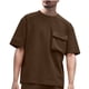 thumbnail image 1 of pstuiky Mangas cortas para hombre, Camisa informal de manga corta con cuello redondo y color liso para hombre camisas casuales para hombre l, 1 of 5