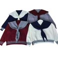 thumbnail image 5 of Jersey NJG de estilo universitario con cuello marinero y color bloqueado para mujer, suéter corto holgado ceroso suave y corto para otoño e invierno 2024, 5 of 5